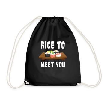 Sushi - Drawstring Bag - black - Front
