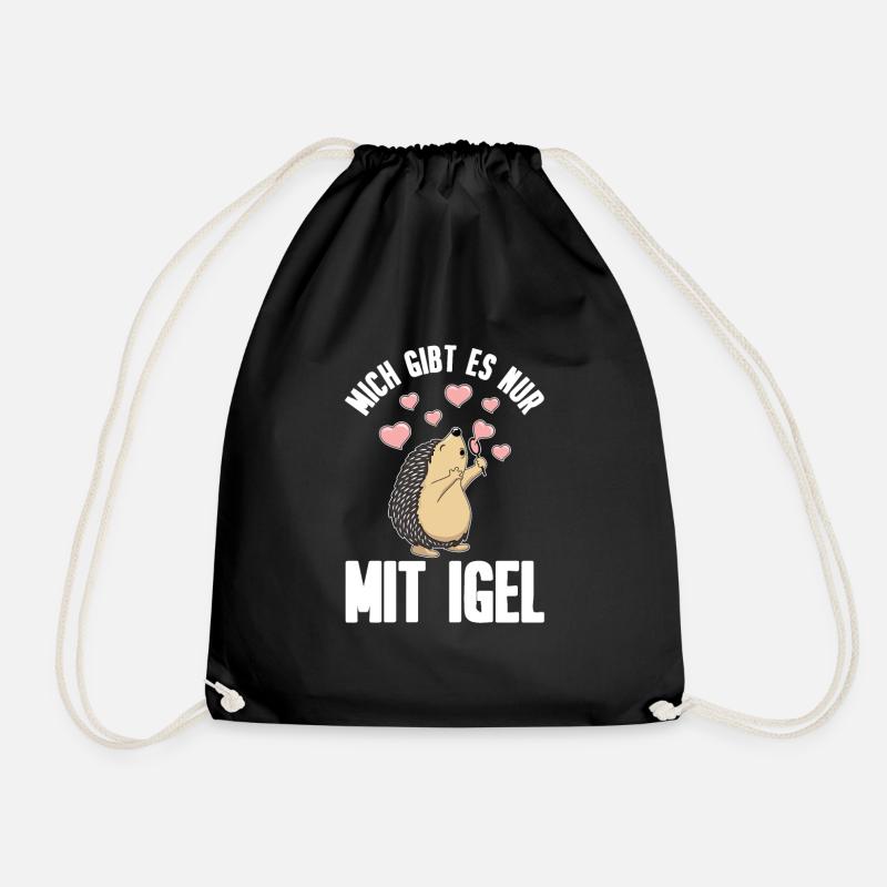 Igel - Turnbeutel - Schwarz
