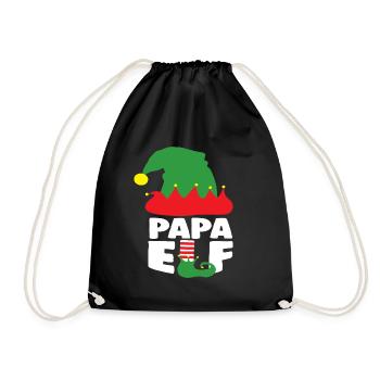 Drôle de Noël Papa Elf Papa Vêtements de Noël - Sac de sport léger - noir - Devant