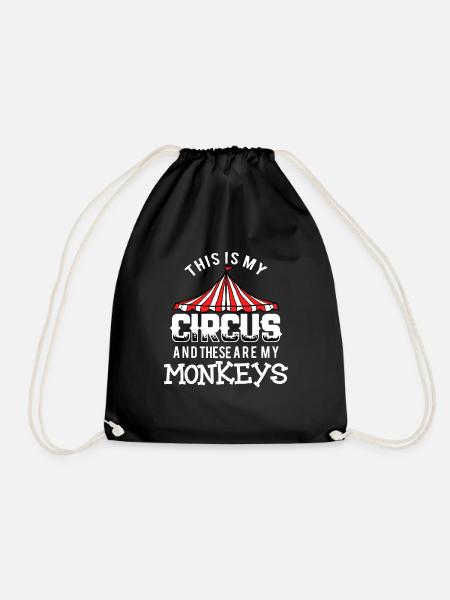 Circus Monkeys Karneval Geburtstagsparty Bekleidung - Turnbeutel - Schwarz