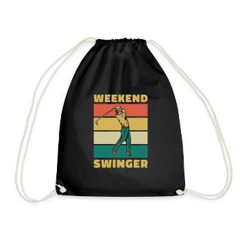 Golf Golfer Golfer Golfer Golf Course - Drawstring Bag - black - Front