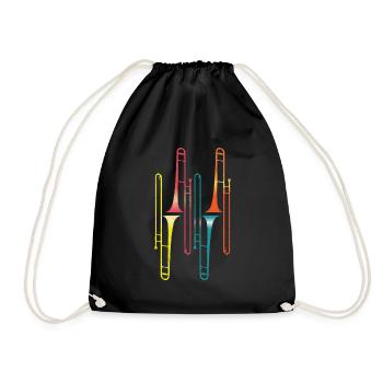 Musique de groupe de trombone rétro - Sac de sport léger - noir - Devant