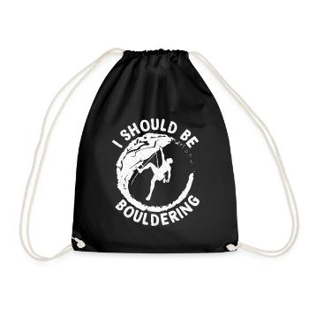 Bouldern - Turnbeutel - Schwarz - Vorne