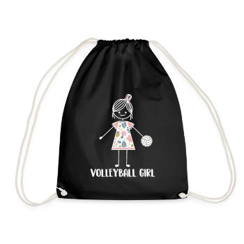 Volleyball Beach Volleyball - Drawstring Bag - black - Front