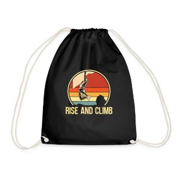 Climbing Mountaineering Climbers - Drawstring Bag - black - Front