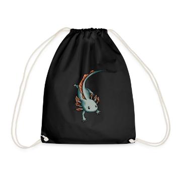 Axolotl Salamander - Turnbeutel - Schwarz - Vorne