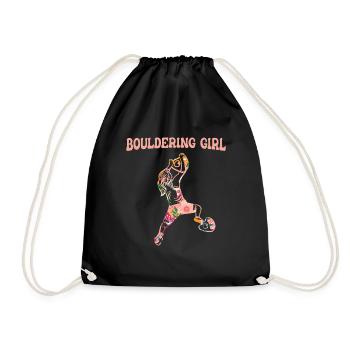 Bouldern - Turnbeutel - Schwarz - Vorne