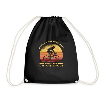 Road Bike Bicycle Road Cyclist Cycling Cyclist - Drawstring Bag - black - Front