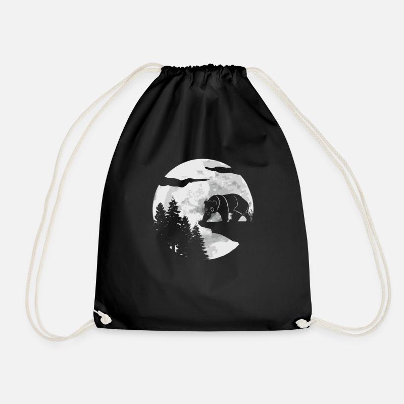Panda Pandabär - Turnbeutel - Schwarz