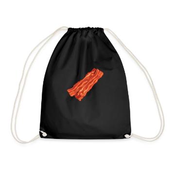 Bacon Speck Frühstück - Turnbeutel - Schwarz - Vorne