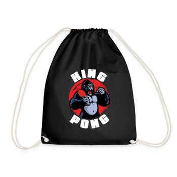 Table Tennis Ping Pong - Drawstring Bag - black - Front