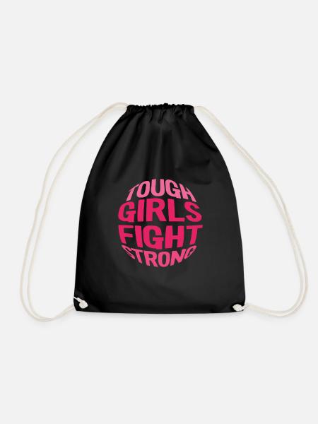 Breast cancer Cancer - Drawstring Bag - black