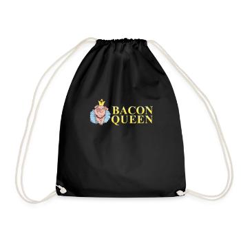 Bacon Speck Frühstück - Turnbeutel - Schwarz - Vorne