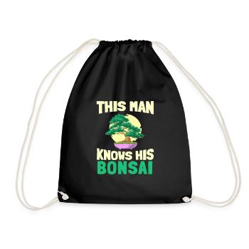 Bonsai Tree - Drawstring Bag - black - Front