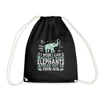 Éléphant - Sac de sport léger - noir - Devant