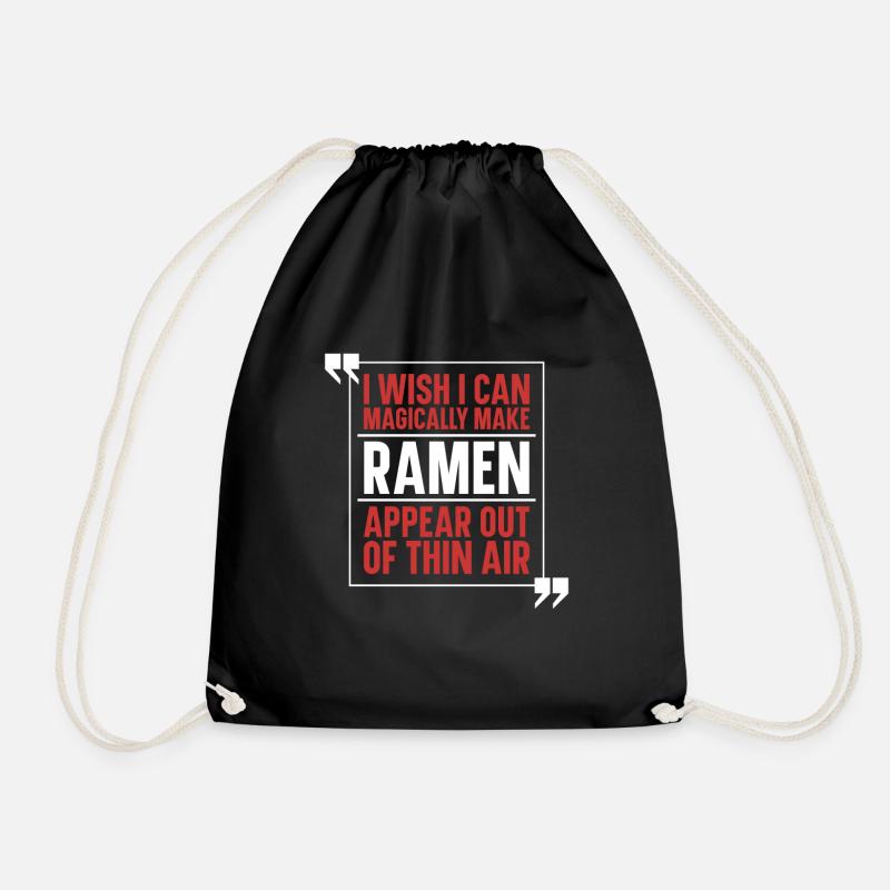Ramen Japan Kawaii Anime - Drawstring Bag - black