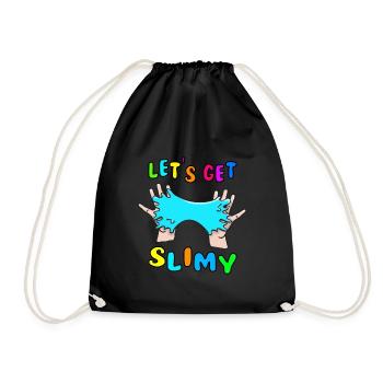 Let's get Slimy Kneading Kids Toys Slime - Drawstring Bag - black - Front