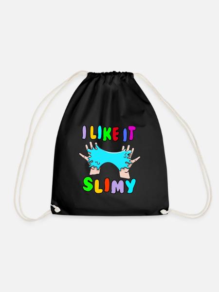 I like it Slimy Slime Fluffy Drizzly Cloud - Drawstring Bag - black