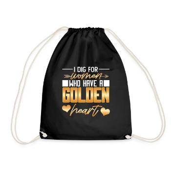 Gold Mining Gold Mine - Drawstring Bag - black - Front