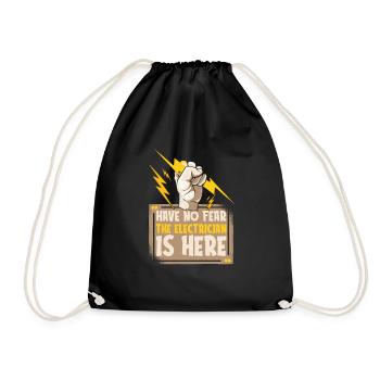 Electrician Electrical Engineer Electronics Technician - Drawstring Bag - black - Front