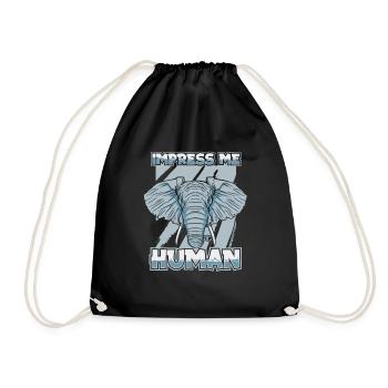 Éléphant - Sac de sport léger - noir - Devant