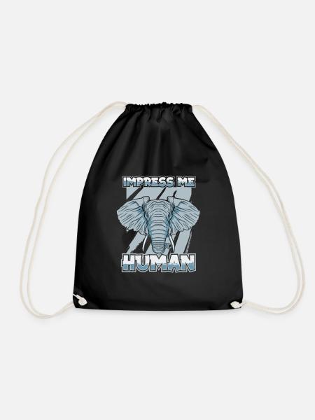Elefant - Turnbeutel - Schwarz