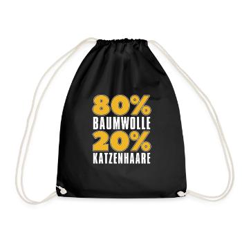 Cat Rental Cat Domestic Cat - Drawstring Bag - black - Front