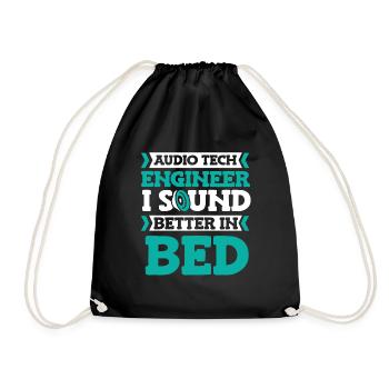 Tontechniker Sound Audio Engineer - Turnbeutel - Schwarz - Vorne