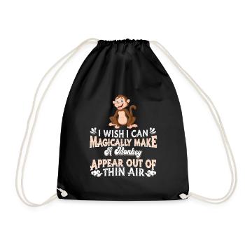 Monkey - Drawstring Bag - black - Front
