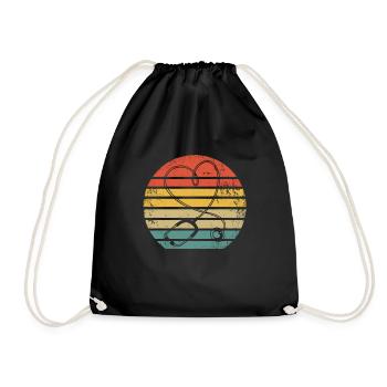 Nurse Stethoscope - Drawstring Bag - black - Front