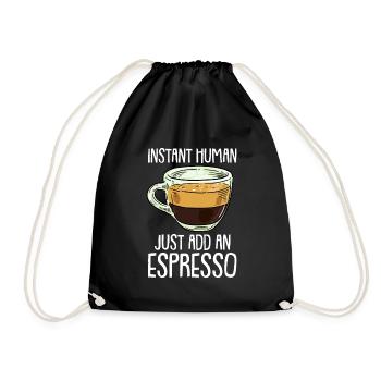 Café Espresso Drôle - Sac de sport léger - noir - Devant