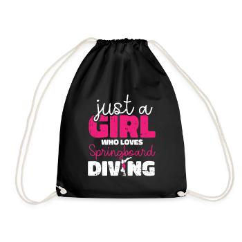 Diving Diver Girls - Drawstring Bag - black - Front