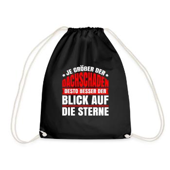 Schwarzer Humor Ironie - Turnbeutel - Schwarz - Vorne