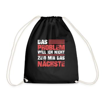 Schwarzer Humor Ironie - Turnbeutel - Schwarz - Vorne