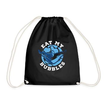 Nageur Mange mes bulles - Sac de sport léger - noir - Devant