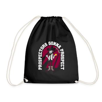 Prospectors Digging Treasure - Drawstring Bag - black - Front
