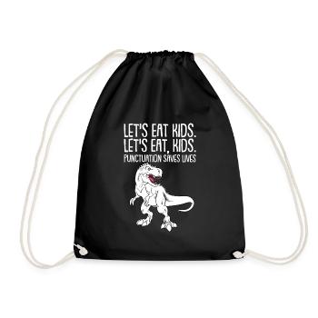 Dinosaur Adult dinosaur - Drawstring Bag - black - Front