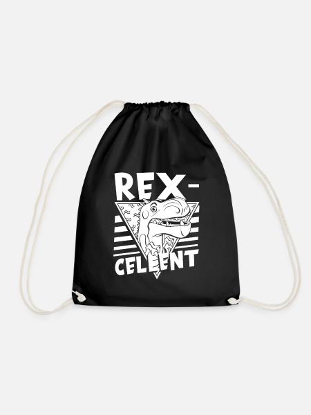 Dinosaur Adult dinosaur - Drawstring Bag - black