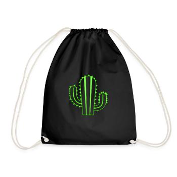 Cactus Garden - Drawstring Bag - black - Front