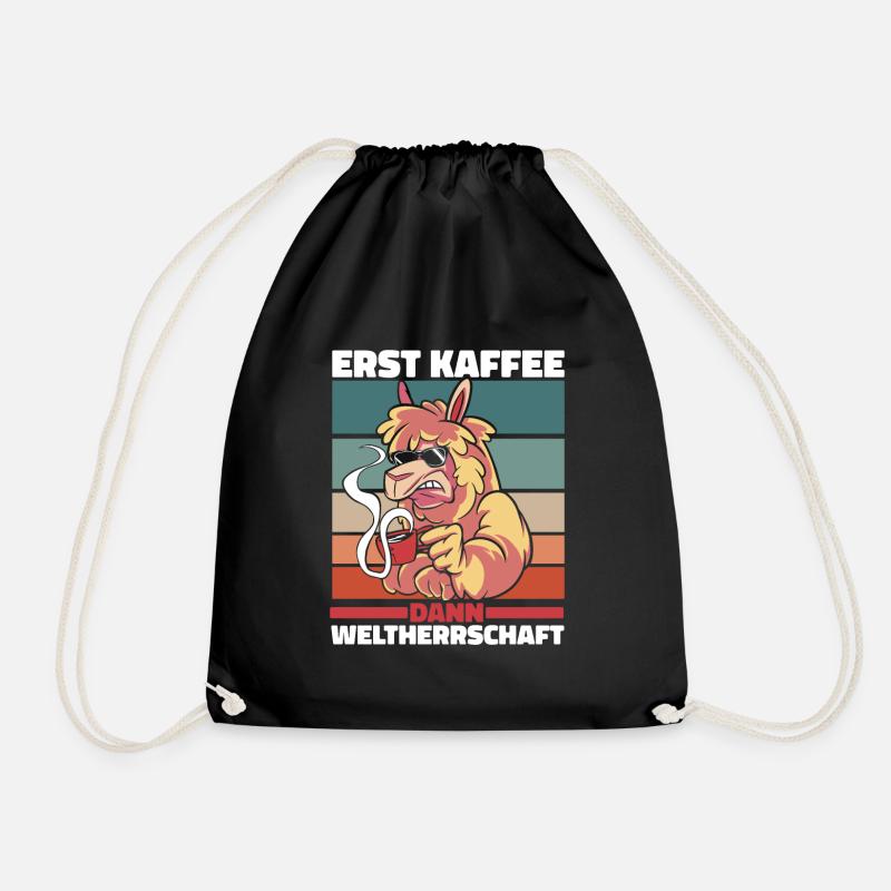 Alpaka Kaffee Sonnenbrille - Turnbeutel - Schwarz