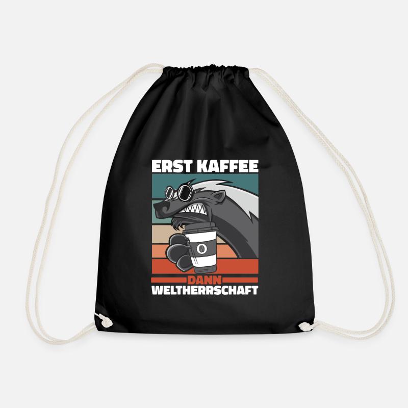 Honigdachs Ratel Kaffee Sonnenbrille - Turnbeutel - Schwarz