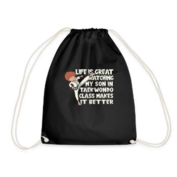 Taekwondo Mama Taekwondo Mama - Drawstring Bag - black - Front