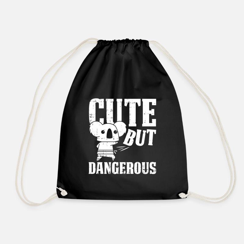Taekwondo Koala mignon mais dangereux - Sac de sport léger - noir