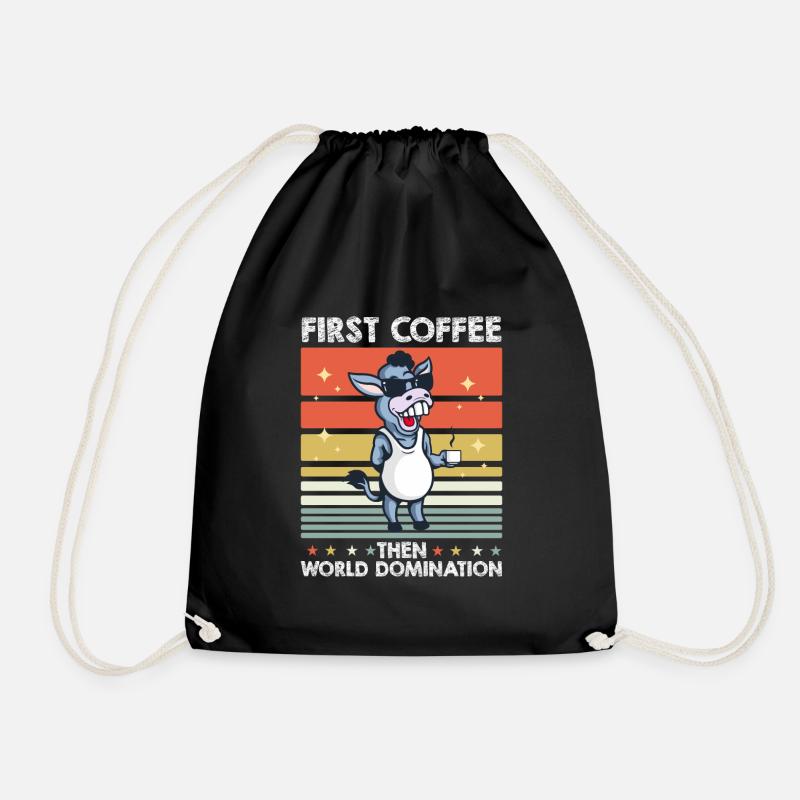 Muli Esel Sonnenbrille Kaffee - Turnbeutel - Schwarz