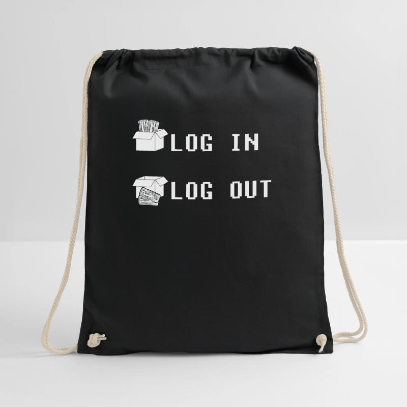 Developer Coder Programmer Log in Coding Drawstring Bag