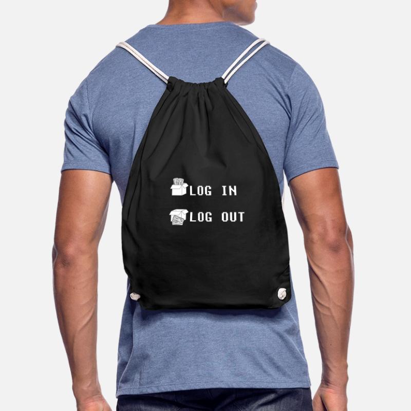 Developer Coder Programmer Log in Coding Drawstring Bag