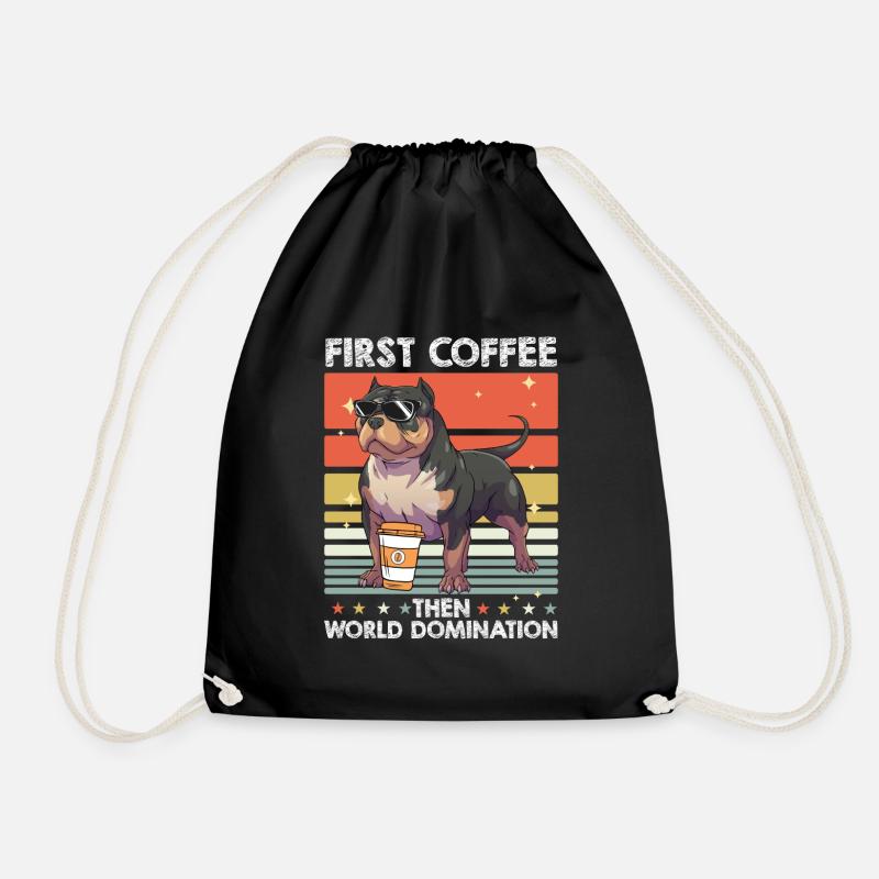 American Bully Kaffee - Turnbeutel - Schwarz