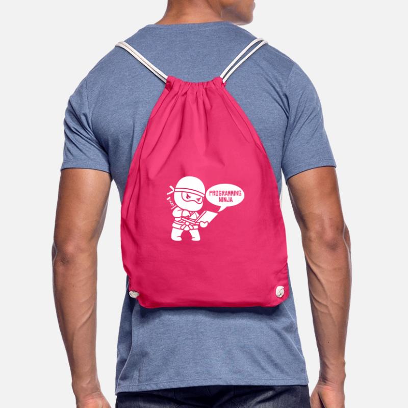 Developer Coder Programmer Ninja Drawstring Bag