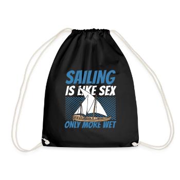 Segeln Segler Segelboot Sex - Turnbeutel - Schwarz - Vorne