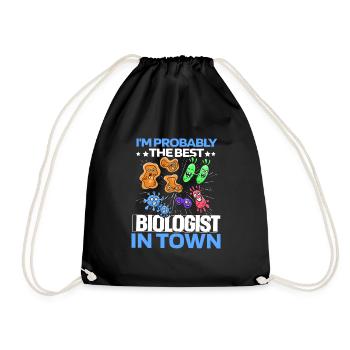 Biologie Biologe Zellen - Turnbeutel - Schwarz - Vorne